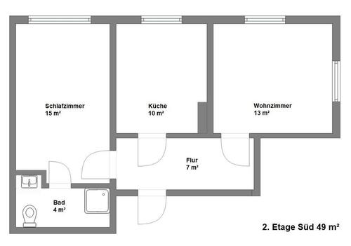Foto - 2 Zimmer Etagenwohnung zur Miete in Zittau