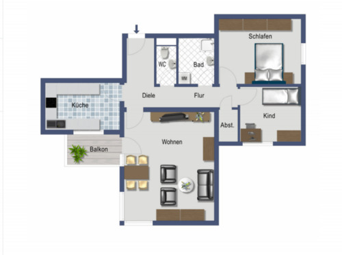 Foto - 3 Zimmer Etagenwohnung zum Kaufen in Straubenhardt