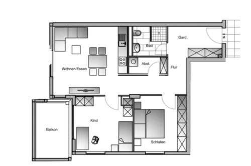 Foto - Schöne 3-Zimmer-Wohnung zur Nachmietung ab 01.02.2026