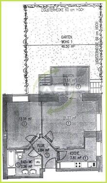 Foto - 2 Zimmer Erdgeschoßwohnung zur Miete in Zwickau
