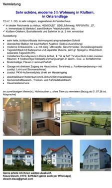 Foto - 3,5 Zimmer Wohnung in Kluftern - 1.150,00&nbsp;EUR Kaltmiete, ca.&nbsp; 72,00&nbsp;m&sup2;