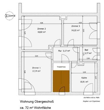 Foto - 3 Zimmer Etagenwohnung zur Miete in Göttingen
