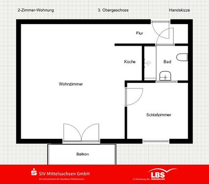Foto - Erstbezug nach Sanierung - 410,00&nbsp;EUR Kaltmiete, ca.&nbsp; 48,00&nbsp;m&sup2;