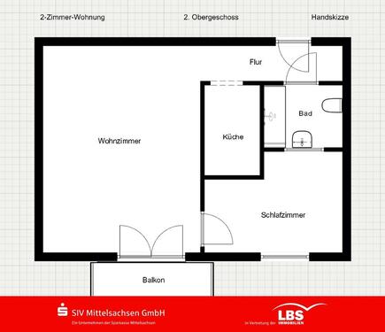 Foto - Erstbezug nach Sanierung - 410,00&nbsp;EUR Kaltmiete, ca.&nbsp; 48,00&nbsp;m&sup2;