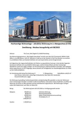 Foto - 2 Zimmer Etagenwohnung zur Miete in Petersberg