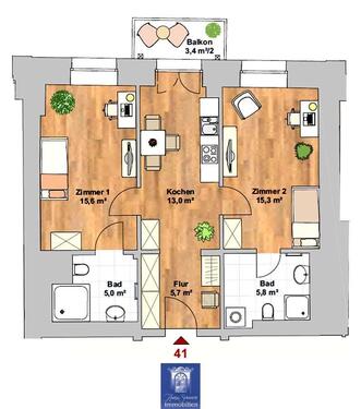 Foto - 2 Zimmer Erdgeschoßwohnung zur Miete in Dresden