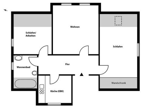 Foto - 3 Zimmer Dachgeschoßwohnung zur Miete in Einbeck