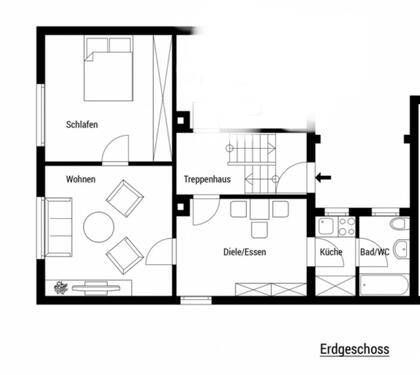Foto - Möblierte 2-Zimmer EG Wohnung in Dreieich-Götzenhain