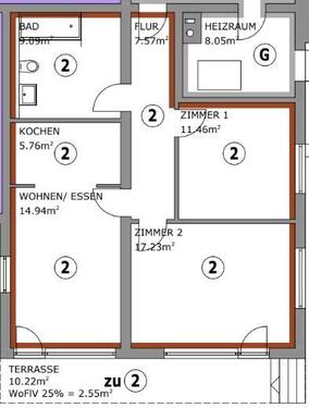 Foto - Etagenwohnung zur Miete in Steinen
