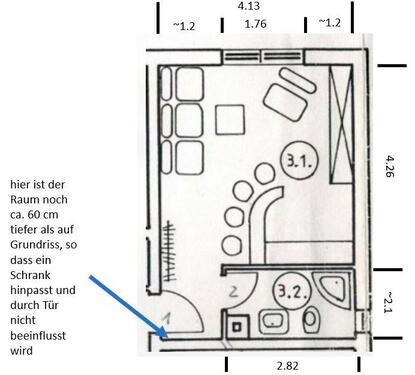 Foto - 1 Zimmer Etagenwohnung zur Miete in Grammetal