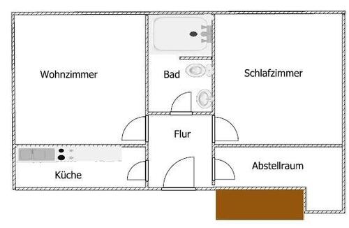 Foto - 2 Zimmer Etagenwohnung zur Miete in Delmenhorst