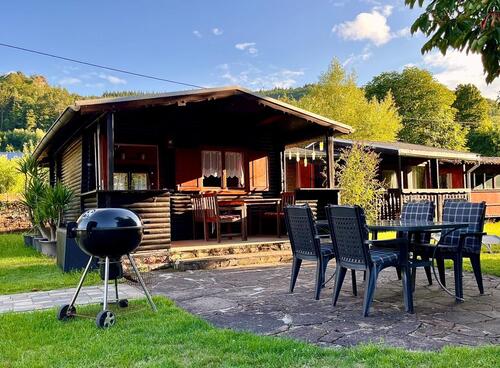 Foto - Blockhaus, Blockhütte, Ferienwohnung, Ferienhaus am See Weiher