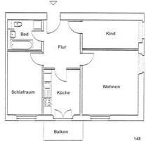 Bad Freienwalde: Kleine 3-Raumwohnung im Erdgeschoss (206148) - Bad Freienwalde (Oder)