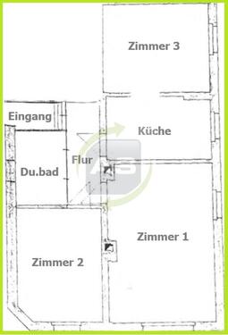Foto - 3 Zimmer Erdgeschoßwohnung zur Miete in Zwickau