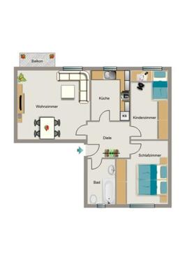 Foto - 3.5 Zimmer Etagenwohnung zur Miete in Bottrop