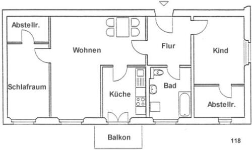 Foto - Große 3-Raumwohnung in Bad FreienwaldeBrandenburg (206118)