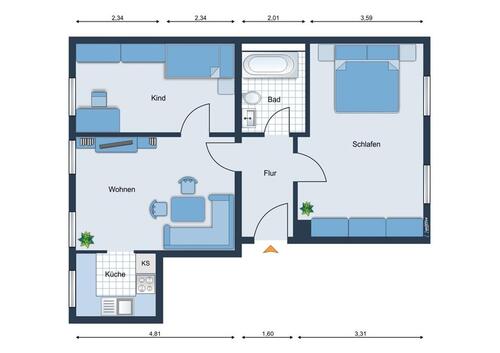 Foto - Etagenwohnung zur Miete in Chemnitz