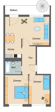 Foto - 3 Zimmer Etagenwohnung in Cottbus