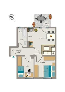 Foto - 2.5 Zimmer Erdgeschoßwohnung zur Miete in Bottrop