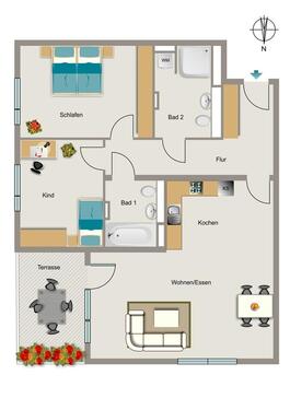 Foto - 3 Zimmer Erdgeschoßwohnung zur Miete in Rheinbach