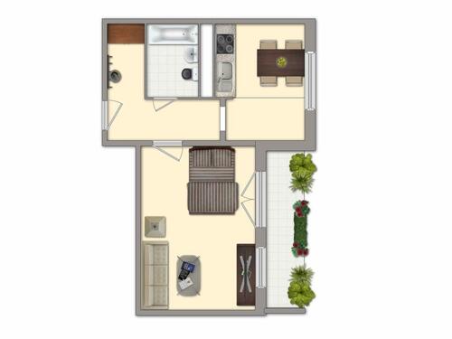 Foto - 1 Zimmer Erdgeschoßwohnung in Cottbus