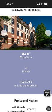 Foto - 3 Raumwohnung 91 qm Südstrasse - 1.072,00&nbsp;EUR Kaltmiete, ca.&nbsp; 91,00&nbsp;m&sup2;