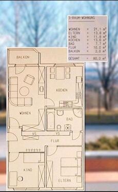 Foto - Etagenwohnung zur Miete in Neukirchen/Erzgebirge