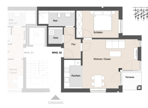 Foto - 2 Zimmer Etagenwohnung zur Miete in Husum