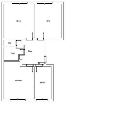 Foto - 3 Zimmer Erdgeschoßwohnung in Mönchengladbach