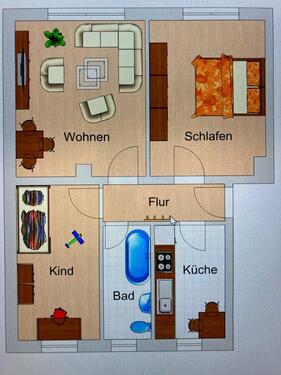 Foto - Ruhig gelegene 3-Raumwohnung Garage Gartennutzung