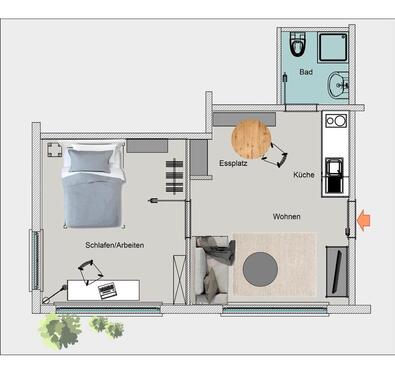 Foto - Erdgeschoßwohnung in Olsberg zur Miete
