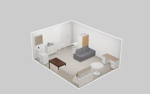 Foto - Möbliertes Studentenzimmer - 240,00&nbsp;EUR Kaltmiete, ca.&nbsp; 25,00&nbsp;m&sup2;