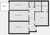 Foto - große 3-Zimmer Wohnung mit Süd-Balkon