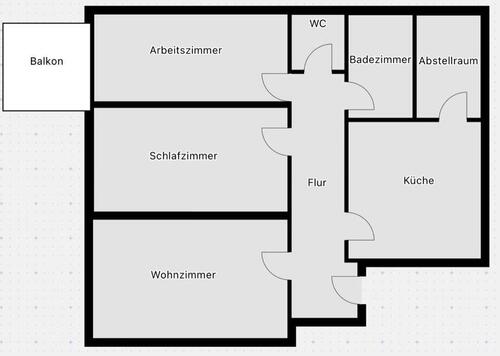 Foto - große 3-Zimmer Wohnung mit Süd-Balkon