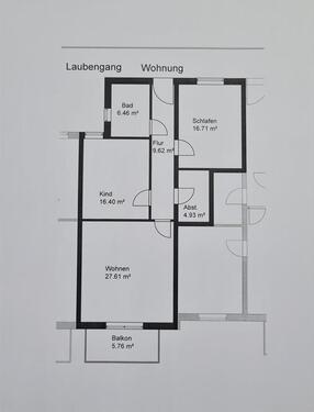 Foto - 3-Zimmer-Neubauwohnung mit Einbauküche