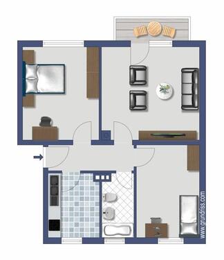 Foto - 3 Zimmer Etagenwohnung zur Miete in Heidenheim an der Brenz