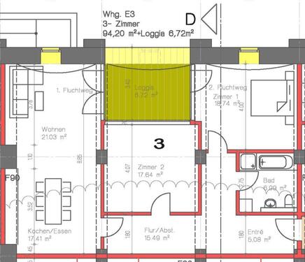 Foto - 3 Zimmer Etagenwohnung zur Miete in Halle (Saale)