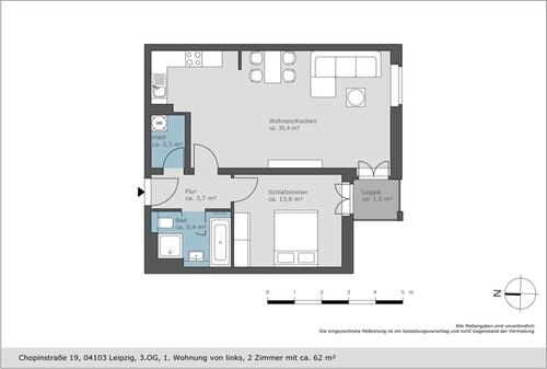 Foto - Etagenwohnung zur Miete in Leipzig