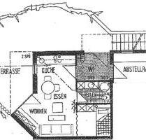 1,5Zi.Wohnung voll möbliert mit Stellplatz, Terrasse überdacht - Erbach