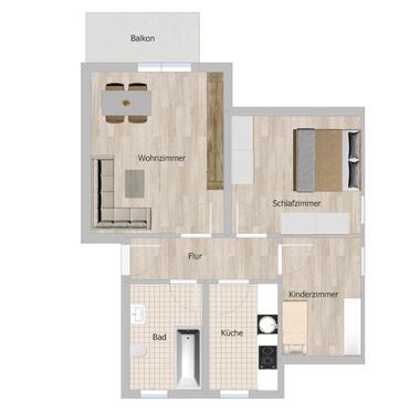 Foto - Helle 3-Raum Wohnung mit Balkon in 36448 Bad Liebenstein