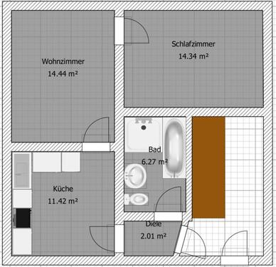 Foto - 2 Zimmer Wohnung in Mudenbach Hanwerth