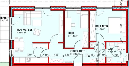 Foto - 3 Zimmer Erdgeschoßwohnung in Damme