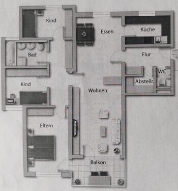 Foto - Mietwohnung - 1.400,00&nbsp;EUR Kaltmiete, ca.&nbsp; 103,00&nbsp;m&sup2;