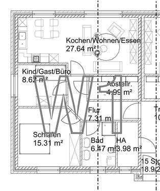 Foto - 2.5 Zimmer Etagenwohnung zur Miete in Niederlangen