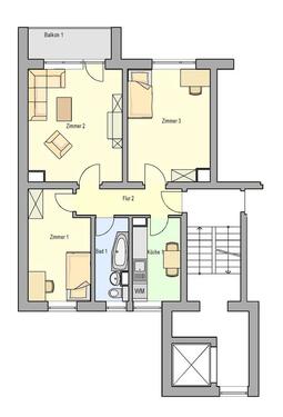 Foto - 3 Zimmer Etagenwohnung zur Miete in Schleiz