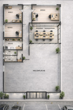 Foto - Gewerbehalle mit Büro und großem Grundstück zum 01.08.026 Autohandel Handwerker Betrieb uvm.