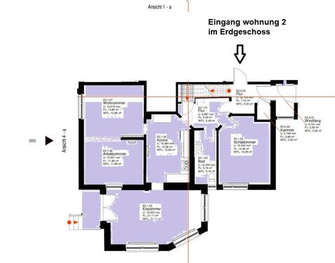 Foto - Vermietung - 3 - ZKB - Wohnung mit Gartennutzung