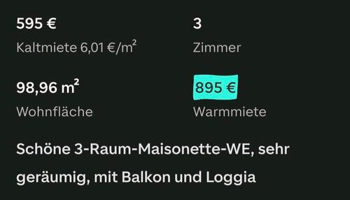 Foto - 3 Zimmer Maisonettenwohnung zur Miete in Zwickau