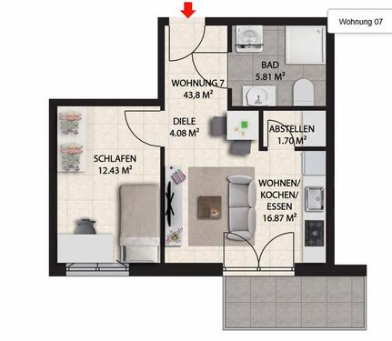 Foto - 2 Zimmer Etagenwohnung in Waldbröl