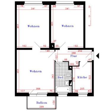 Foto - 3 Zimmer Etagenwohnung zur Miete in Zerbst (Anhalt)